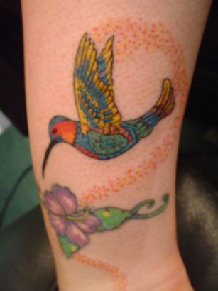 Hummingbird Tat On Hand